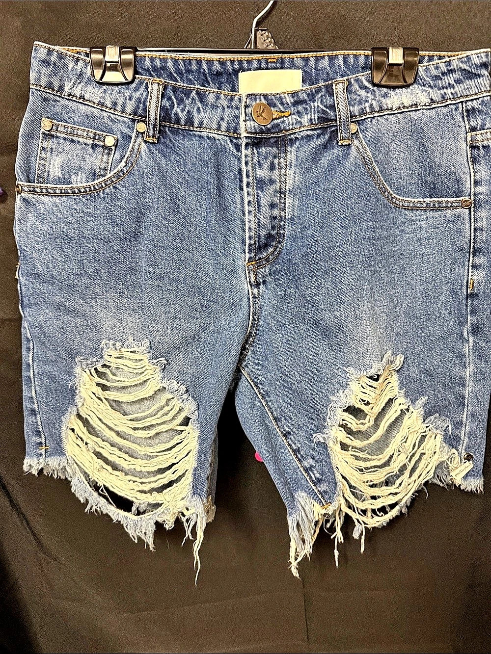 One Teaspoon Stevies Denim Shorts Blue Waist 30